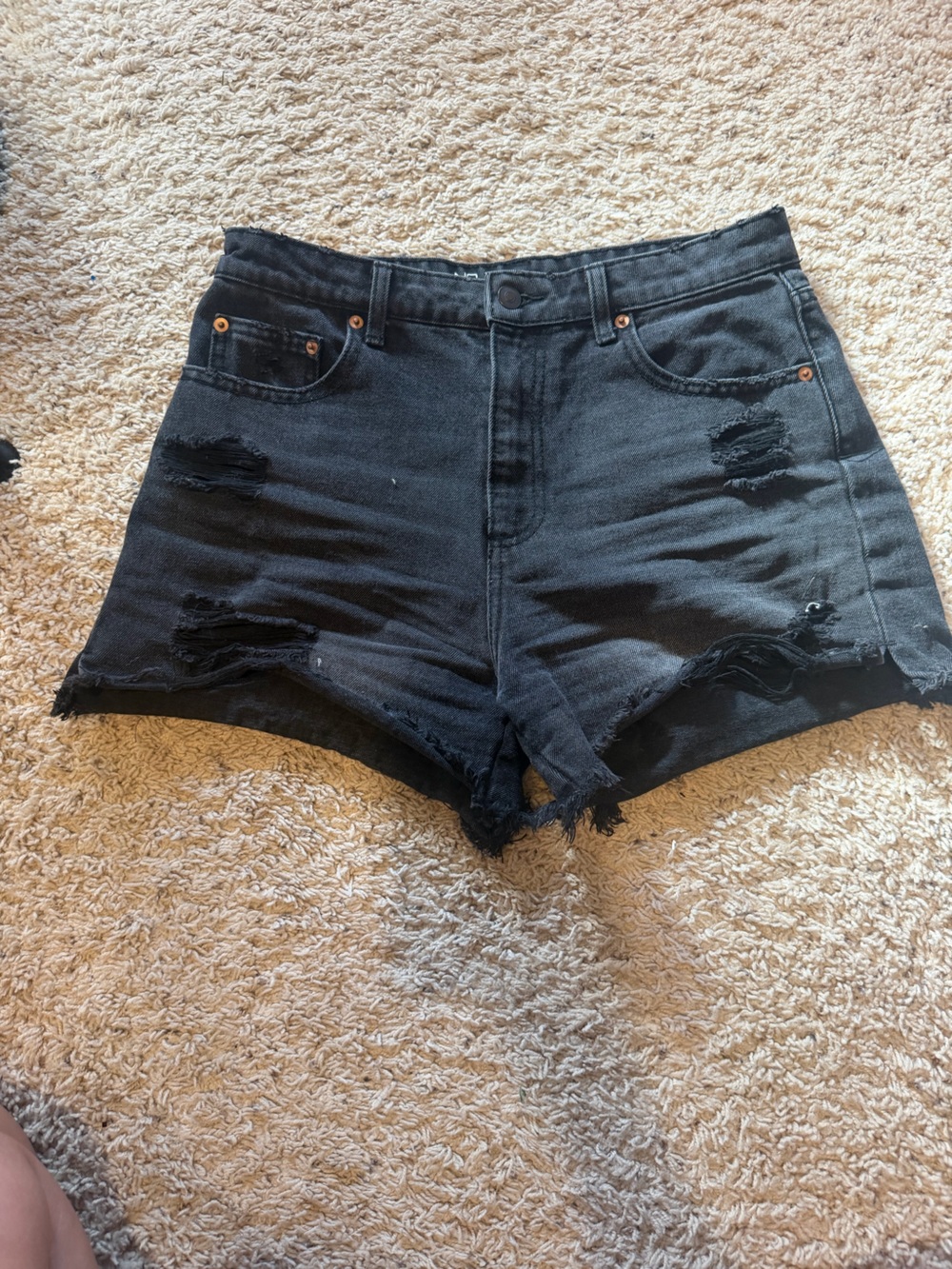 No Boundaries Black Distressed Denim Shorts